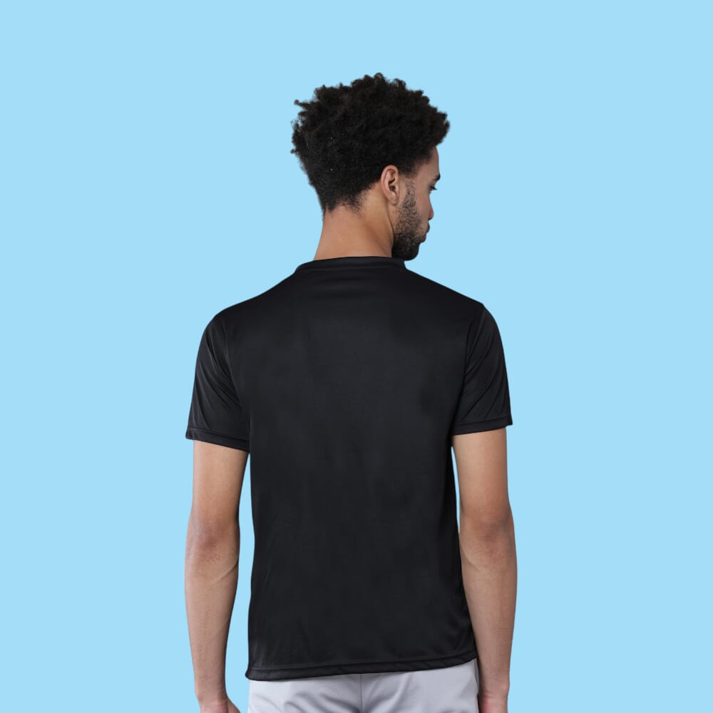 Greys&Blues Mobilitee Round Neck T-Shirt- Black